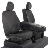 Nissan Interstar Van 2022+ Tailored  Seat Covers - Three Front Seats Folding Middle Seat Two Piece Passenger Base