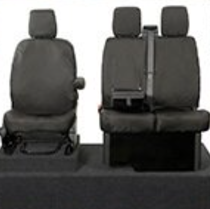 Peugeot Boxer Van  2022+ Tailored  Seat Covers - Three Front Seats With Work Tray