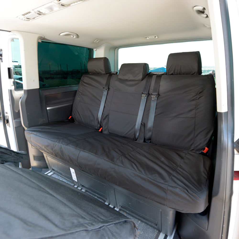 thumbnail image 2 of UK Custom Covers Seat Covers For VW Transporter T5/T5.1 (2003-2015) – Full Set With 2nd Row Bench, Black 600 Denier 2 of 2