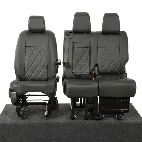 Citroen Dispatch 2016+ Leatherette Seat Covers - Front With Split Base Passenger Seat