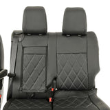 Citroen Dispatch 2016+ Leatherette Seat Covers - Front With Split Base Passenger Seat