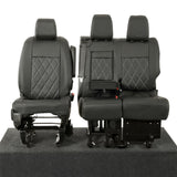 Citroen Dispatch 2016+ Leatherette Seat Covers - Front With Split Base Passenger Seat