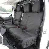 Toyota ProAce Van  2016+ Tailored  Seat Covers - Three Front Seats With Work Tray