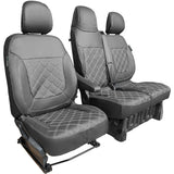 Renault Trafic 2014+ Leatherette Seat Covers - Three Front Seats Folding Middle Seat