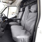 Nissan Interstar Van 2022-2024 Tailored  Seat Covers - Three Front Seats Folding Middle Seat One Piece Passenger Base Seats