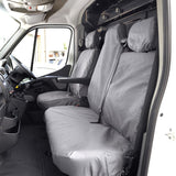 Nissan NV400 Van 2011-2022 Tailored  Seat Covers - Three Front Seats Folding Middle Seat Single Base Seat