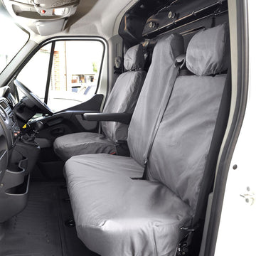 Vauxhall Movano Van 2010-2022 Tailored  Seat Covers - Three Front Seats Folding Middle Seat Single Twin Base Seat