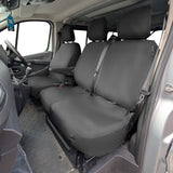 Renault Trafic Van 2014+ Tailored Seat Covers - Three Front Seats With Under Seat Storage