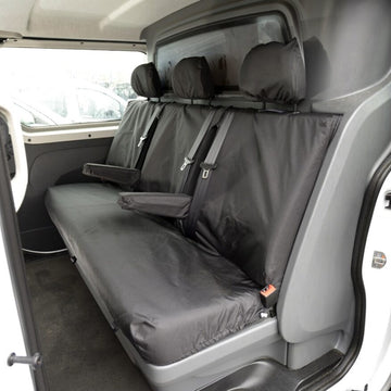 Renault Trafic Crew Cab Van 2014+ Tailored  Seat Covers - Three Rear Seats  With Armrests