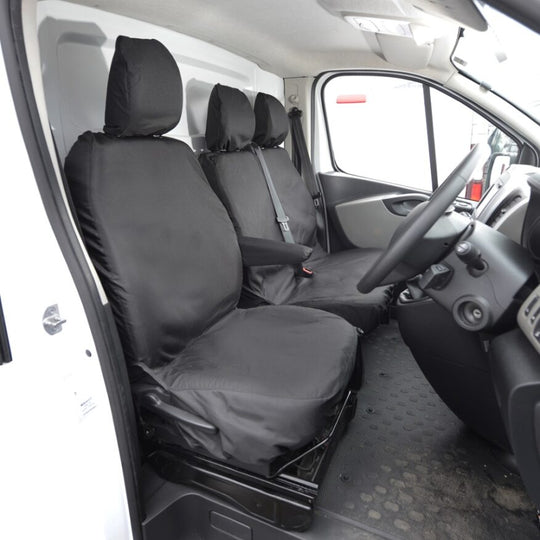 Vauxhall Movano Van 2010-2022 Tailored Seat Covers - Three Front Seats No Folding Middle Seat