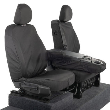 Nissan NV400 Van 2011-2022 Tailored  Seat Covers - Three Front Seats Folding Middle Seat Two Piece Passenger Base