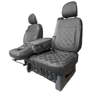 Vauxhall Vivaro Van 2014-2019 Leatherette Seat Covers - Three Front Seats Folding Middle Seat