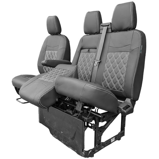 Ford Transit Custom 2013-2024 Leatherette Seat Covers - Three Front Seats