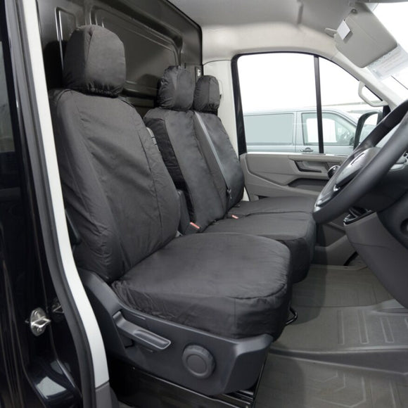 Volkswagen Crafter Van 2017+ Tailored  Seat Covers - Three Front Seats No Folding Middle Seat