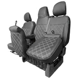 Renault Trafic 2014+ Leatherette Seat Covers - Three Front Seats Folding Middle Seat