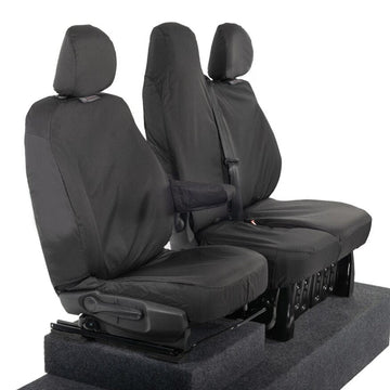 Vauxhall Movano Van 2010-2022 Tailored  Seat Covers - Three Front Seats Folding Middle Seat Two Piece Passenger Base