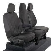 Nissan Interstar Van 2022-2024 Tailored  Seat Covers - Three Front Seats Folding Middle Seat Two Piece Passenger Base