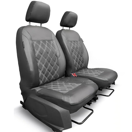 Driver & Passenger Semi-Tailored Leatherette Seat Covers - Waterproof & Airbag Compatible