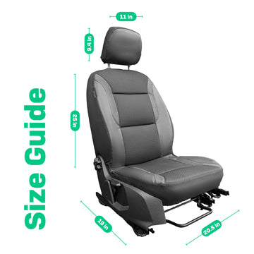 Driver & Passenger Semi-Tailored Leatherette & Memory Foam Seat Covers - Waterproof & Airbag Compatible