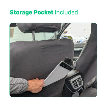 Driver & Passenger Semi-Tailored Leatherette & Memory Foam Seat Covers - Waterproof & Airbag Compatible