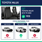 Toyota Hilux 2016+ Tailored  Seat Cover - Two Front Seats