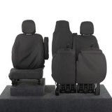 Vauxhall Vivaro Van 2014-2019 Tailored  Seat Covers - Three Front Seats Folding Middle Seat Twin Base Seat