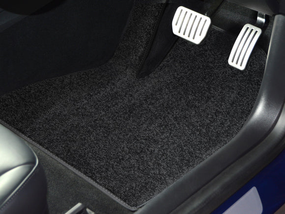 Ford Transit Custom Trail Double Cab Manual 2020-2023 Van Mats // Black Elite, Black White Stitch Trim