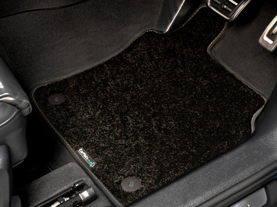 MG Motors UK MG S5 EV 2025+ Car Mats // Black Elite, Black White Stitch Trim, No Heelpad
