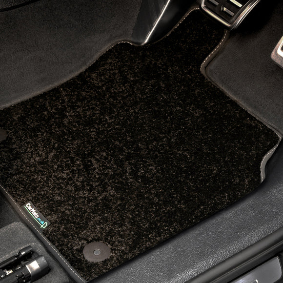 Maserati Levante 2016+ Car Mats // Black Elite, Black Trim, No Heelpad