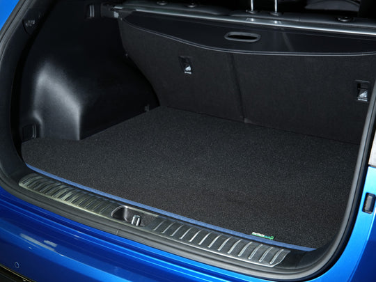 BMW 5 Series Saloon G60 2023+ Boot Mat // Black Executive, Dark Blue Trim