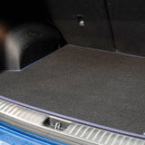 Hyundai i10 2009-2014 Boot Mat // Black Grand, Blue Trim