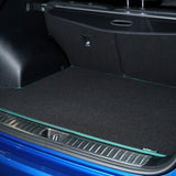 Fiat 500 2015+ Boot Mat // Black Grand, Green Trim