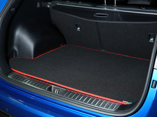 MG Motors UK MG5 EV Long Range 2021+ Lower Boot Mat // Black Grand, Red Trim
