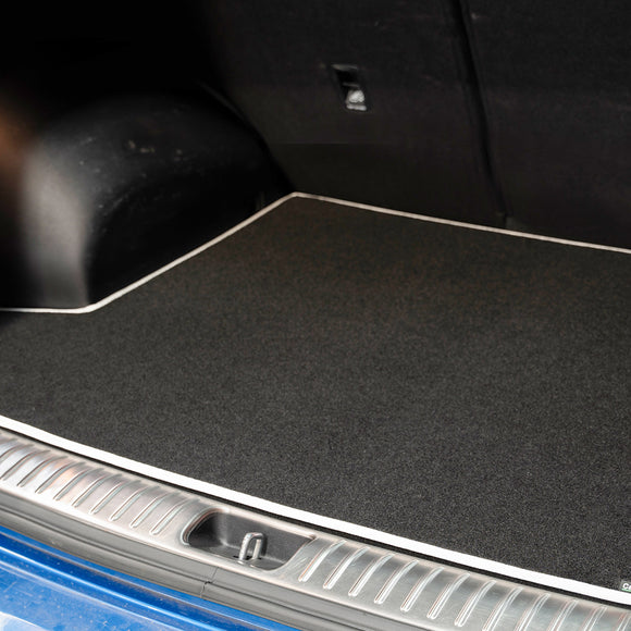 MINI Countryman (F60) 2017-2024 Upper Boot Mat // Black Grand, White Trim