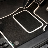 ORA 03 2022+ Car Mats // Black Grand, White Trim, No Heelpad