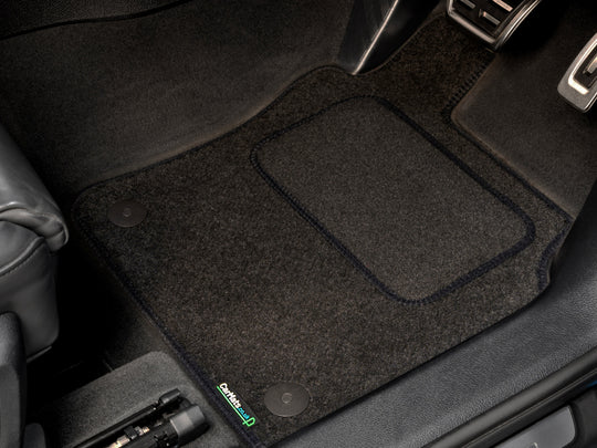 Toyota Yaris 2011-2019 Car Mats // Black Motor, Black Trim, Carpet Heelpad