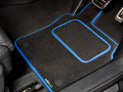 Volkswagen Golf Plus 2010-2014 Car Mats // Black Motor, Blue Trim, Carpet Heelpad