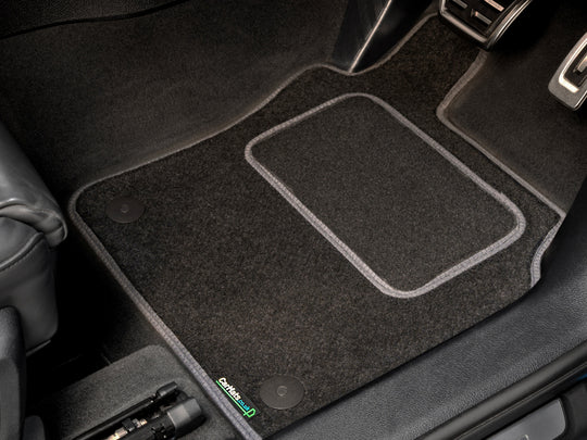 Kia Sportage PHEV 2022+ Car Mats // Black Motor, Grey Trim, PVC Heelpad