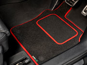 smart #3 2024+ Car Mats // Black Motor, Red Trim, Carpet Heelpad