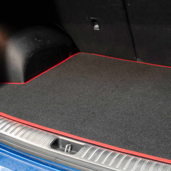 MINI 2006-2014 (R56) Boot Mat // Black Motor, Red Trim