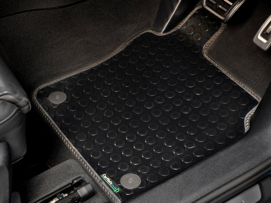 Citroen C1 2012-2014 Car Mats // Black Off Road Rubber, Black Trim, No Heelpad