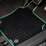 Vauxhall Vivaro Van 2001-2014 Van Mats (walkthrough) // Black Off Road Rubber, Green Trim