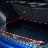 Hyundai i10 2009-2014 Boot Mat // Black Off Road Rubber, Red Trim