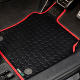 Toyota Yaris GR 2020+  Car Mats // Black Off Road Rubber, Red Trim, No Heelpad
