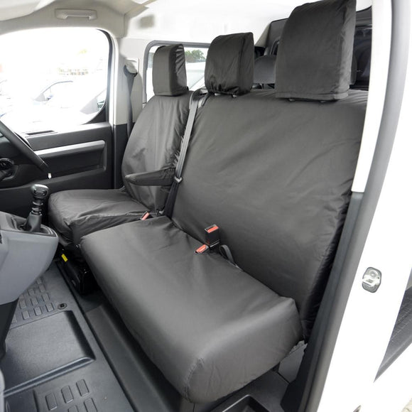 Citroen Dispatch Van  2016+ Tailored  Seat Covers - Three Front Seats Single Base Passenger Seat