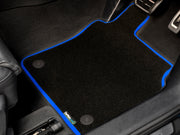 Kia e-Niro 2019-2022 (Fully Electric) Car Mats // Black Super, Blue Trim, Carpet Heelpad