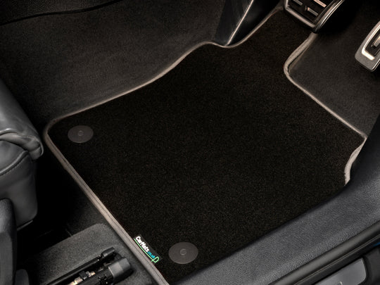 MG Motors UK MG HS Auto 2019-2024 Car Mats // Black Super, Grey Trim, PVC Heelpad