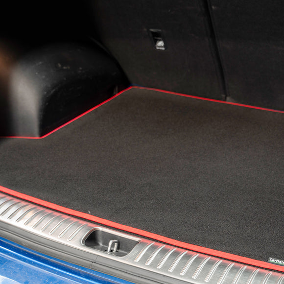 Mazda 6 Saloon 2008-2013 Boot Mat // Black Super, Red Trim