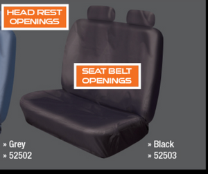 Double Bench Black Seat Cover